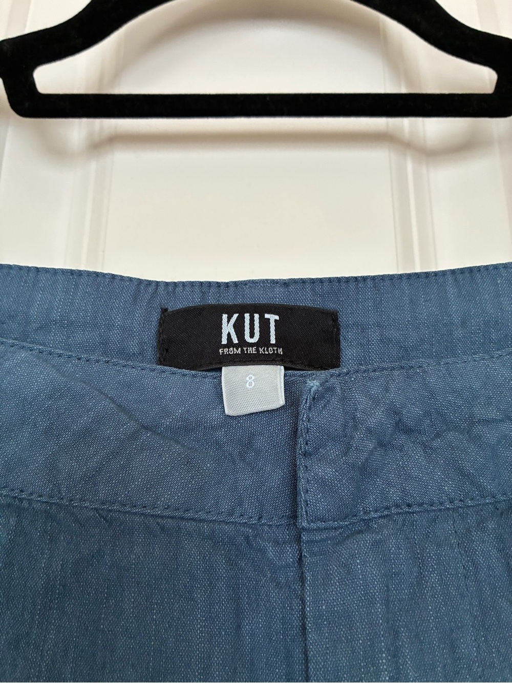 KUT from the Kloth Kids Denim-Blue Linen-Blend Bottoms